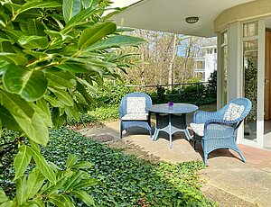 Genießen Sie Ihren Usedom auf einer sonnigen Terrasse der Residenz Bleichröder App.14