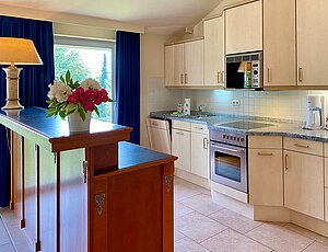 Im Familienurlaub kochen? In der Ferienwohnung Cosima der Residenz Bleichröder ist alles möglich