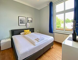 Ferienwohnung Carpe Diem: Gemütliches Schlafzimmer mit Doppelbett