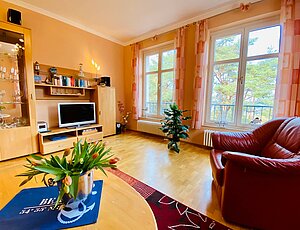 Urlaub in der Ferienwohnung Mine mit Blick auf den Strandzugang Ahlbeck